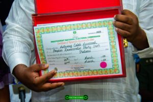 Caleb Mutfwang's Certificate of Return 