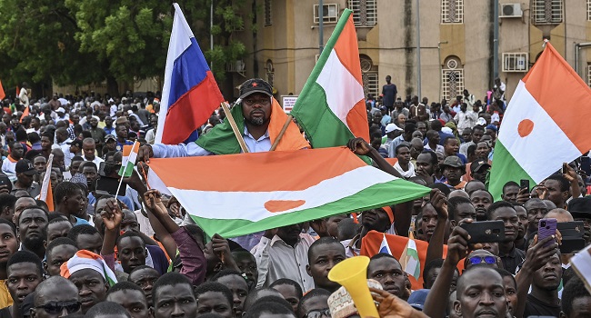 PHOTOS: Nigeriens hold pro-coup rally against ECOWAS intervention 